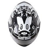 Casco Shaft 522sp Bearty Negro Blanco Visor Iridium Silver